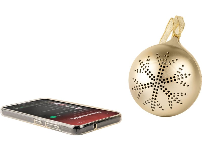  Enceinte bluetooth boule de noel or led flocon 10 w usb-c XMASBALLGOLD - Conforama B