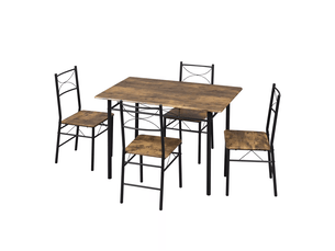 Ensemble table rectangulaire 0 banc(s) 4 chaise(s) 0 tabouret(s) inclu(s) <strong>STILVORA</strong> <strong></strong> 