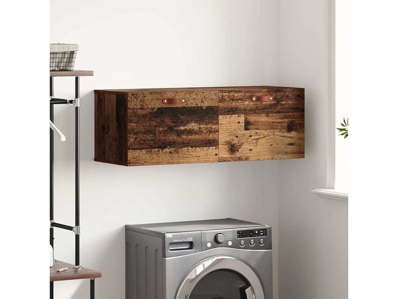  Armoire murale salon 100x36,5x35cm bois d'ingénierie bois ancien shl1798  - Conforama B