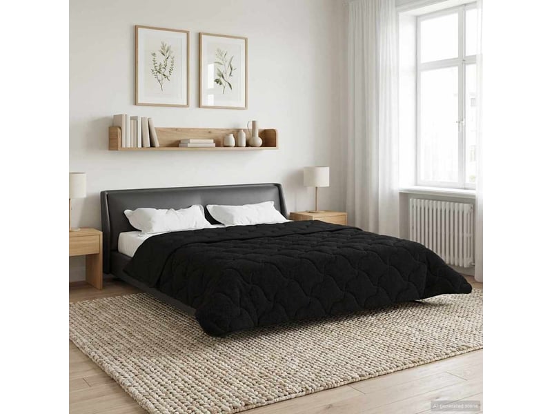  Duvet d'hiver - couette 220 x 260 cm hiver - couette noir respirant  - Conforama B
