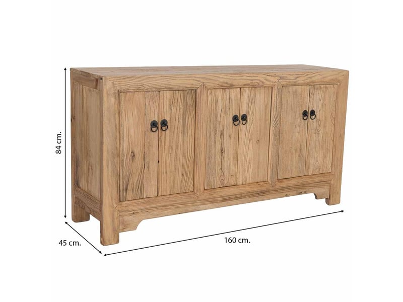  Buffet en bois beige 160x45x84 cm h  - Conforama C