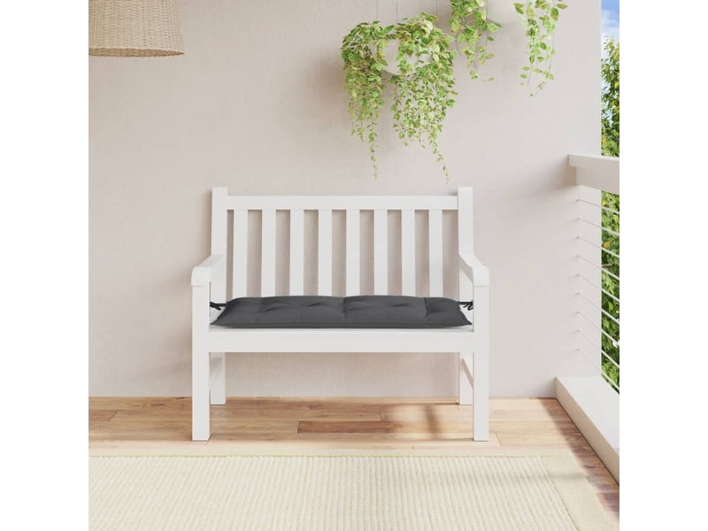  Coussin de banc de jardin, coussin d'assise anthracite mélangé 100x50x7 cm tissu cf52644  - Conforama C