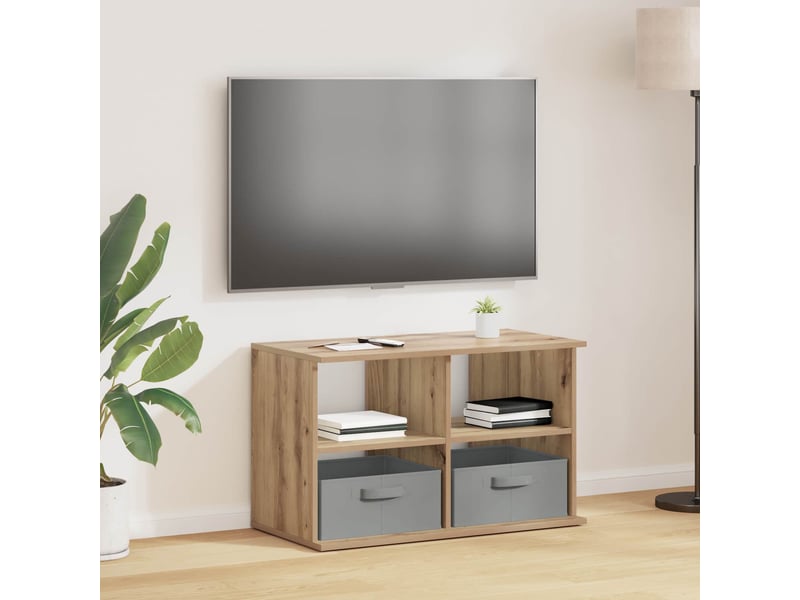  Support de télévision 79x40x48 cm chêne artisanal  - Conforama B