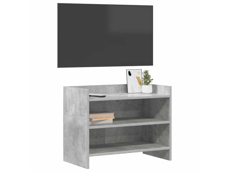  Meuble tv - banc tv - meuble de rangement 60 x 33 x 47 cm gris béton bois d'ingénierie  - Conforama C