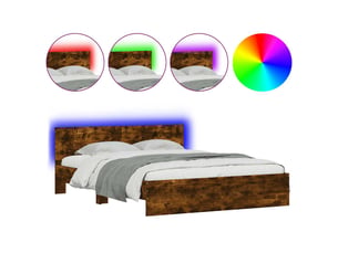 Lit 2 places 150x200 cm coloris marron
