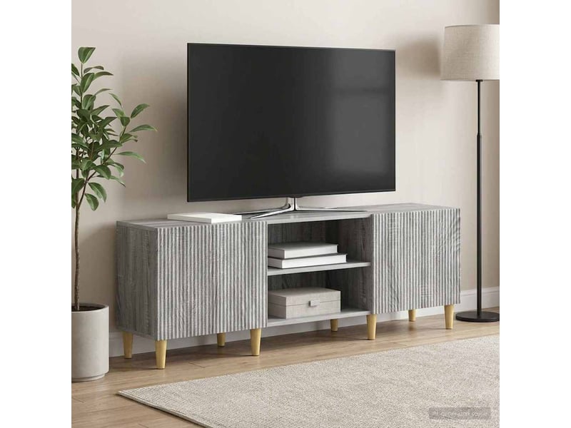  Meuble tv - banc tv - meuble de rangement sonoma gris 150 x 31 x 50 cm bois d'ingénierie  - Conforama D