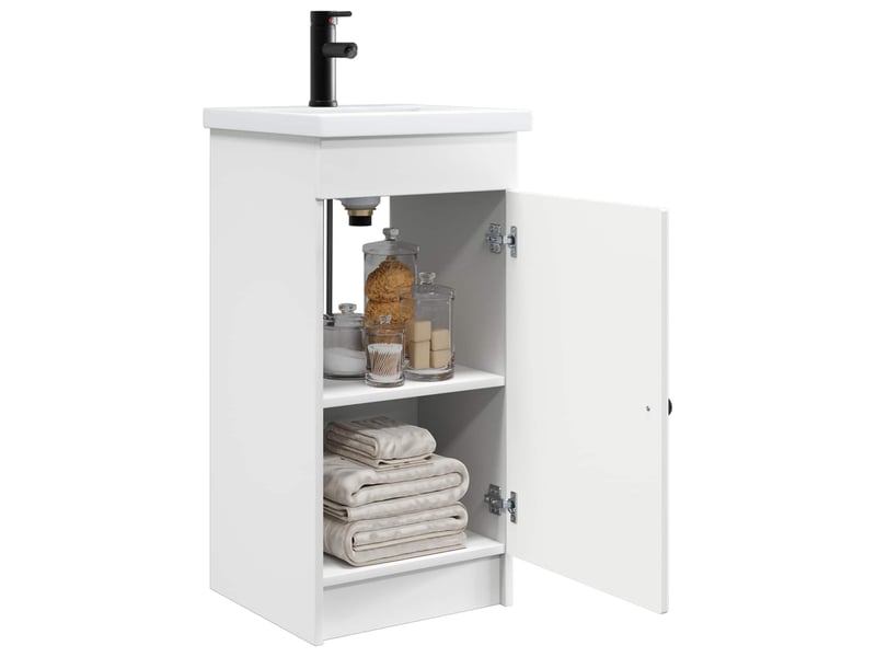 Meuble de salle de bain avec évier blanc 42x40x84.5 cm shl8133 - Conforama C