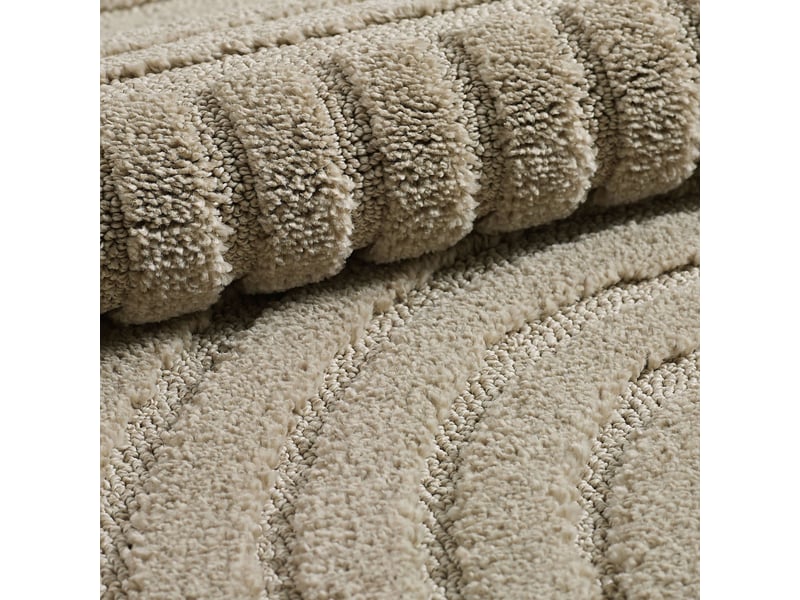 Tapis rond à relief lena beige 120x120cm ART1201201121BEIGE - Conforama E