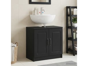 Meuble sous lavabo de salle de bain utrecht noir cf64936
