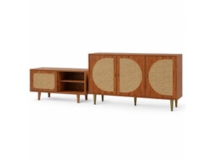Buffet 5 porte(s)   <strong>HAVRYA</strong> <strong></strong> - 129.8 cm coloris marron 
