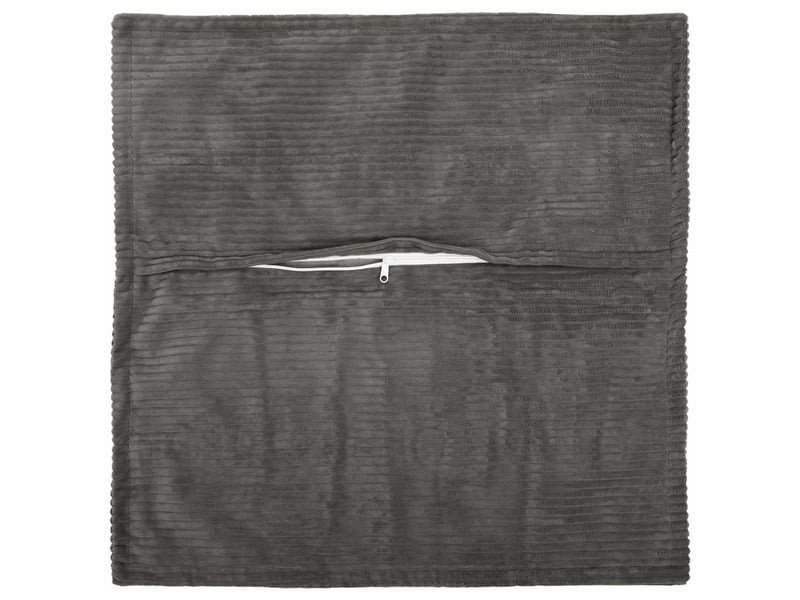  Lot de 12 housses de coussin houten gris foncé 50 x 50 cm cf49007  - Conforama C