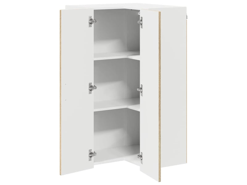  Meuble mural de cuisine, armoire d'angle cuisine lucca chêne sonoma 57x57x100cm  - Conforama E