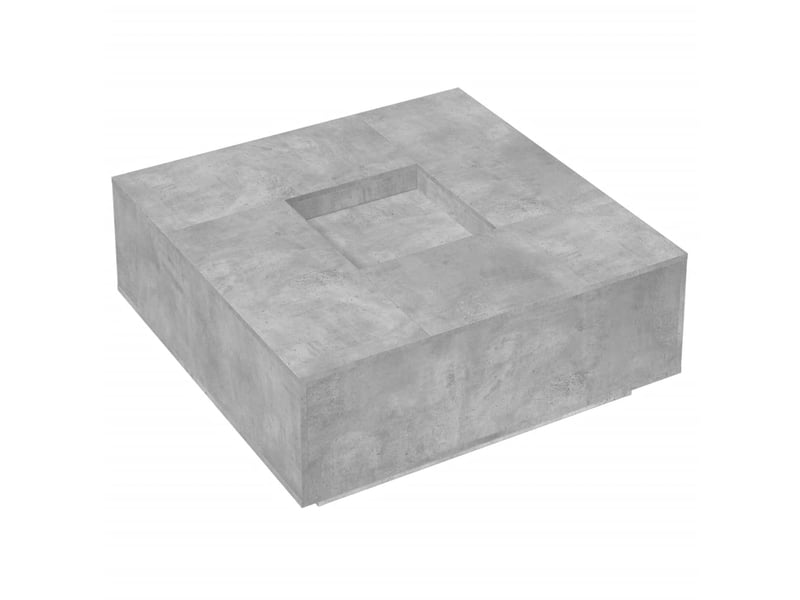  Table basse | table de salon gris béton 100x100x40 cm bois d'ingénierie  - Conforama D