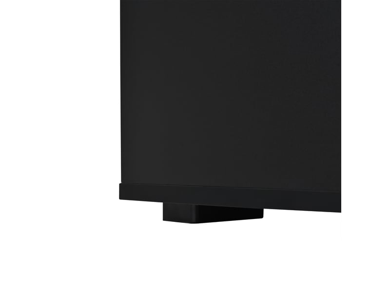  Table basse avec 2 tiroirs et led pour salon 95×45×35 cm en panneaux de particules noir  - Conforama D