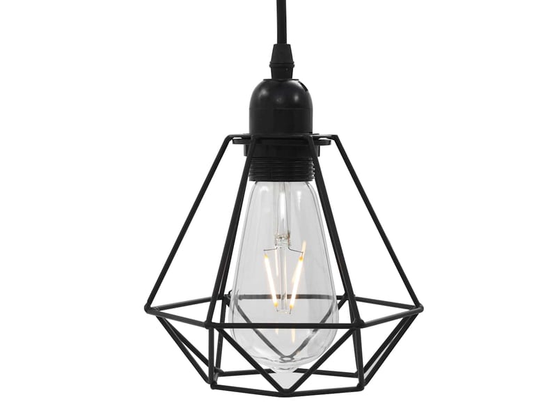  Plafonnier, lampe plafond avec design de diamant noir 3 ampoules e27  - Conforama E