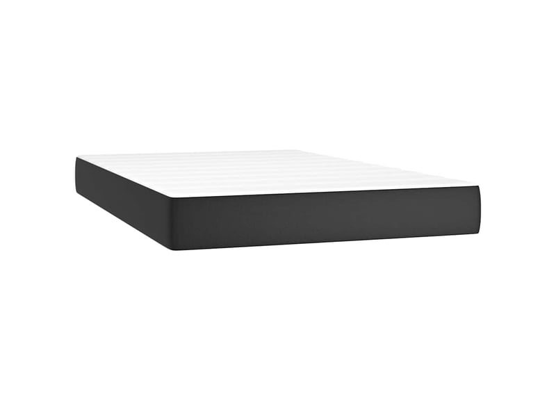 Matelas de lit à ressorts ensachés fermeté moyenne noir 120x200x20cm similicuir - Conforama A