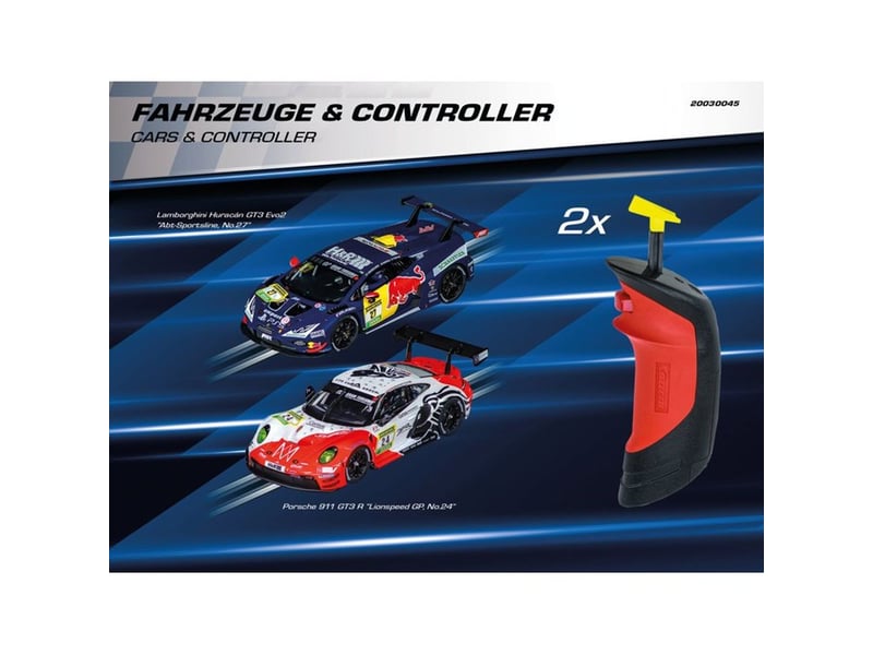  Circuit slot digital 1:32 carrera digital 132 full throttle 2 voitures gt boucle et changement de voie 20030045 - Conforama B