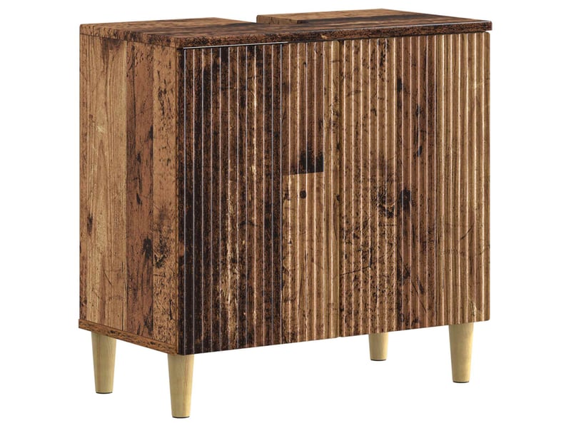  Ensemble de meuble de salle de bain 3 pièces arnhem bois ancien cf63313  - Conforama D
