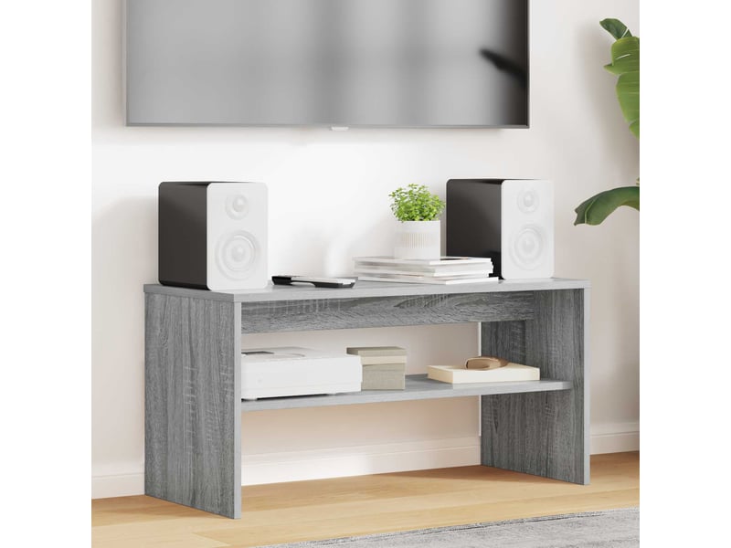  Meuble tv - banc tv - meuble de rangement 80 x 35 x 40 cm gris sonoma bois d'ingénierie  - Conforama B