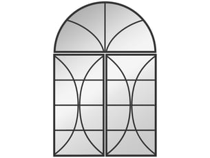 Miroir à fixer coloris noir <strong></strong> <strong></strong> - 80 cm x 80 cm