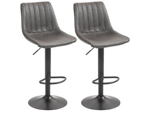tabouret de bar assise réglable en hauteur <strong>HAUSS SPOLE</strong> - gris hauteur d'assise 59 cm vendu Par paire