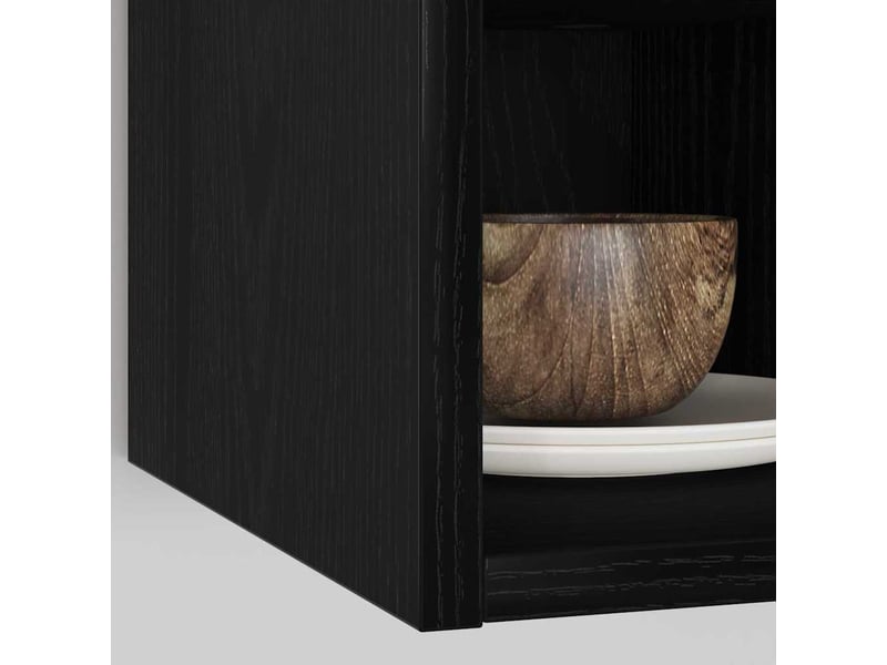 Meuble de rangement cuisine, armoire suspendue chêne noir 20x29,5x60cm - Conforama D