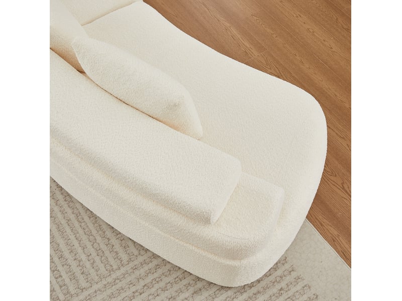  Canapé modulable 3 places 2 pièces en chenille beige  - Conforama E