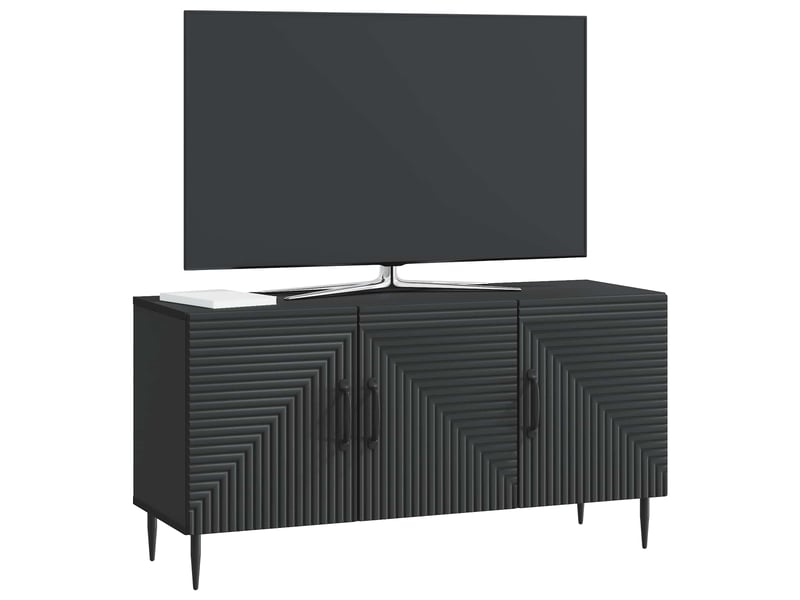  Meuble tv - banc tv - meuble de rangement noir 99 x 34,5 x 50 cm bois d'ingénierie  - Conforama C