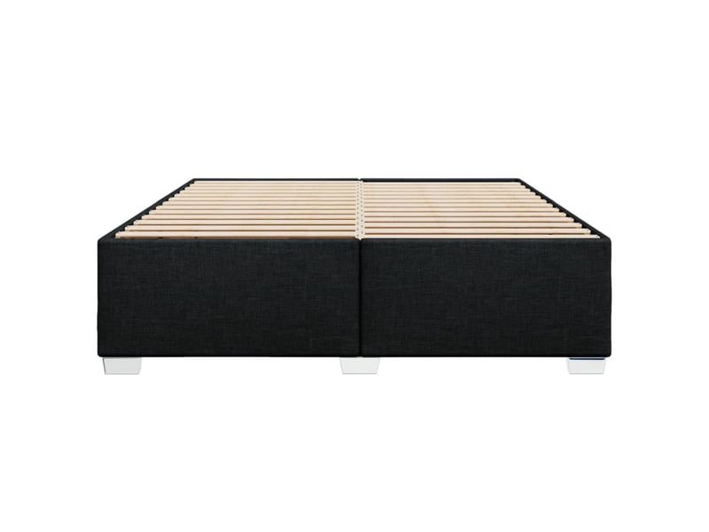 Lit double- lit adulte -  cadre de lit sans matelas noir 200x200 cm tissu  - Conforama C