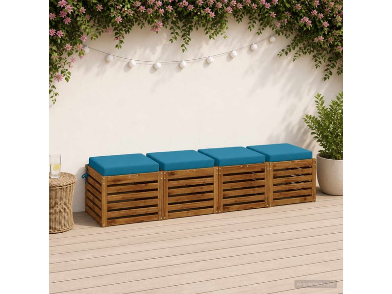 Lot de 4 coussins de siège, coussins d'assise soest 100 % polyester cf60268 - Conforama B