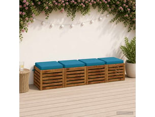 Lot de 4 coussins de siège, coussins d'assise soest 100 % polyester cf60268