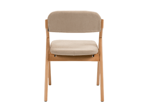 Lot de 2 chaises pliantes 60x52,5x79 cm, empilables, assise rembourrée, housse amovible, chaise d'appoint, bois, kaki