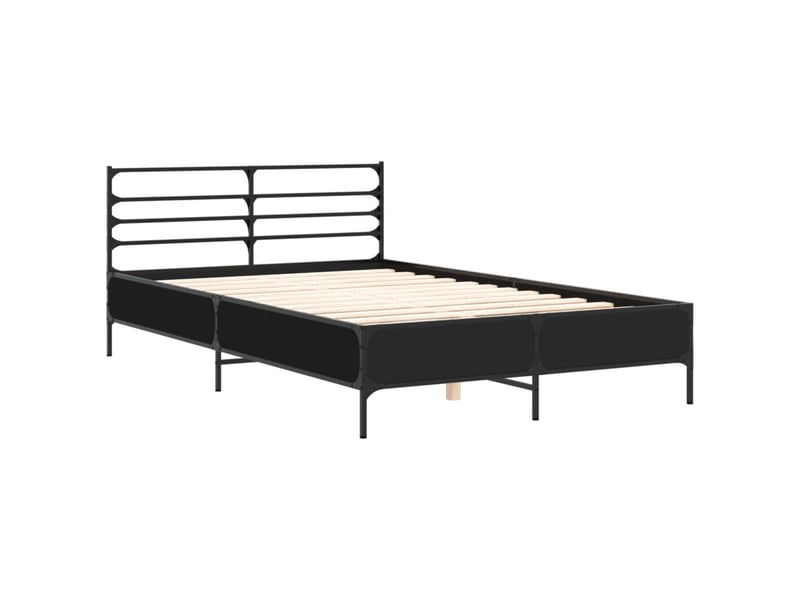  Lit double- lit adulte -  cadre de lit sans matelas noir 120x190 cm  - Conforama B