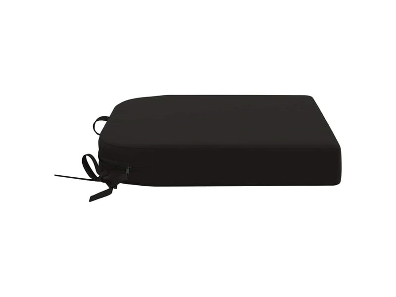  Lot de 4 coussins de siège, coussins d'assise soest 100 % polyester noir cf60791  - Conforama D
