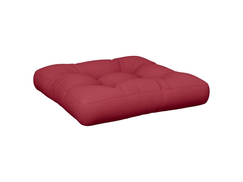  Coussin de palette, coussin de chaise, coussin de canapé rouge bordeaux 50x50x12 cm tissu cf55450  - Conforama A