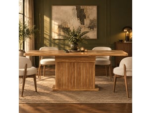 Table à manger extensible 120160x80x76 cm avec rangement caché, coloris marron