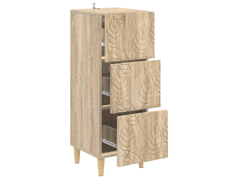  Armoire de rangement bureau, armoire à tiroirs chêne sonoma 33 x 34,5 x 90 cm shl6559  - Conforama D