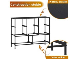 Chiffonnier 8 tiroir(s)    <strong>GENERIC HOME</strong> <strong></strong> coloris gris largeur 100 cm hauteur 76 cm