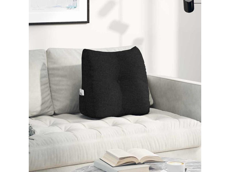  Coussin de dos, coussin de dossier noir 45 x 24 x 50 cm tissu cf54837  - Conforama B