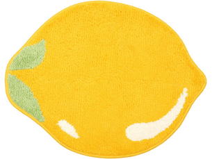 Tapis de salle de bain au citron, tapis antidérapant aux fruits, tapis de cuisine, décoration de salle de bain jaune citron, tapis amusant pour enfant