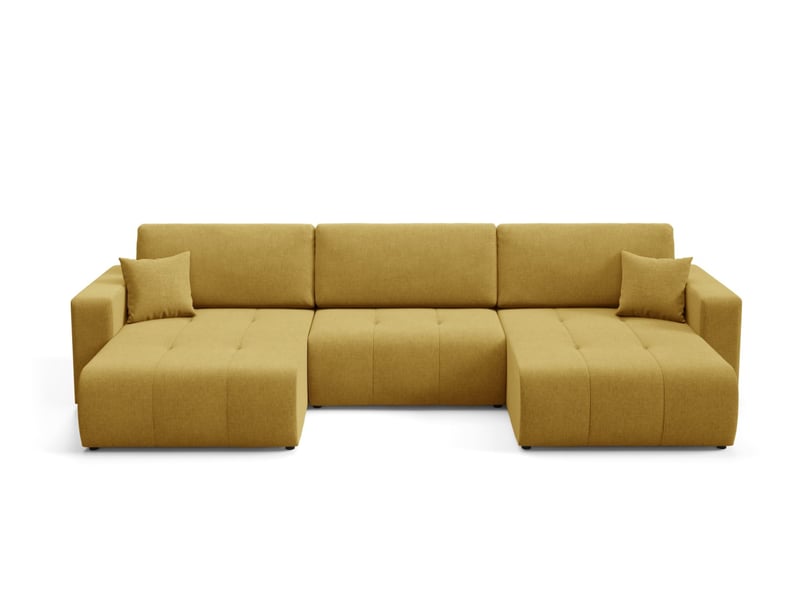 Canapé d'angle convertible molinio u jaune - Conforama A