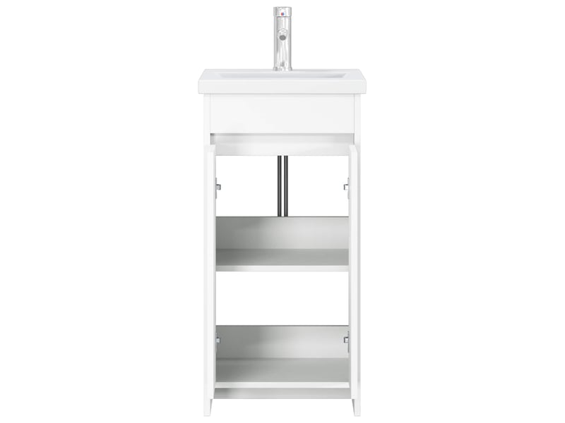  Meuble de salle de bain avec évier blanc 42x40x84.5 cm shl3024  - Conforama D