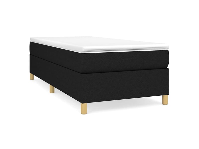  Lit simple- lit adulte -  cadre de lit à lattes noir 80x200 cm tissu  - Conforama A
