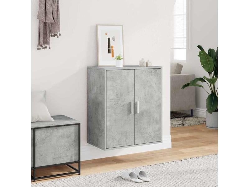 Meuble à chaussures, armoire à chaussures 60x35x70 cm gris béton shl163  - Conforama C
