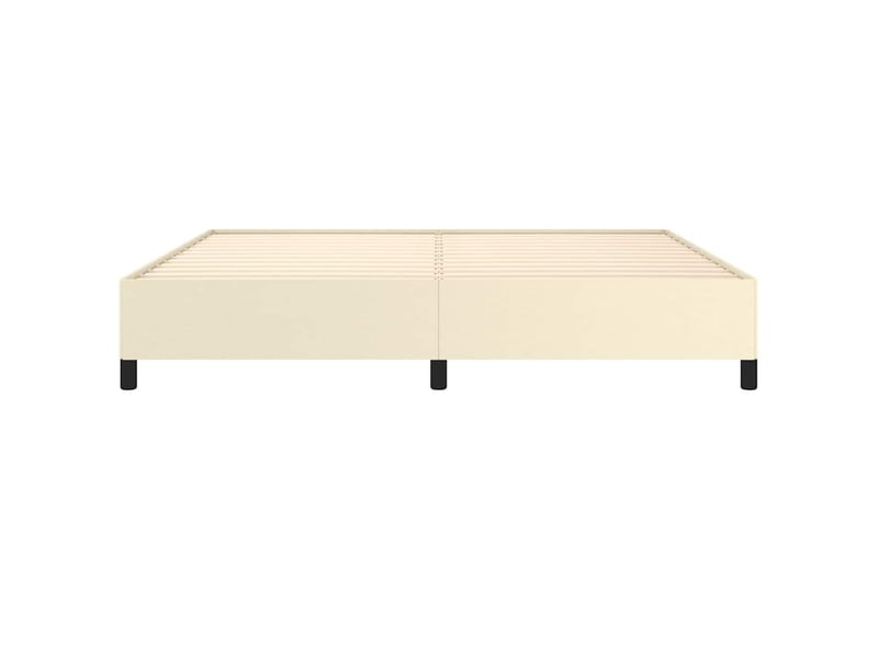  Lit double- lit adulte -  cadre de lit sans matelas crème 200x200 cm similicuir  - Conforama D