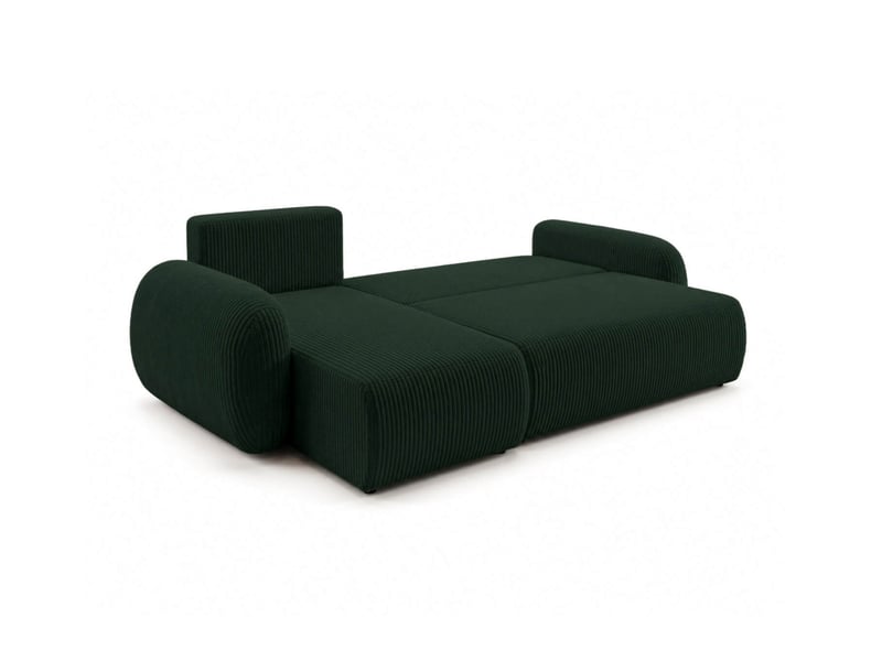  Alya - canapé d'angle convertible et réversible 3 places en velours côtelé  - Conforama C