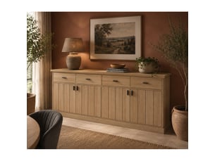 Buffet 4 porte(s) 4 tiroir(s) <strong>JLC KREATION</strong> <strong></strong> - 220 cm coloris bois clair