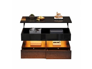 Table basse rectangulaire coloris noir   - 50 cmx100 cm