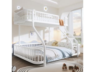Lit superposé 140x200 cm <strong></strong>  <strong>Morn Vibe</strong> coloris blanc