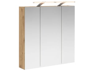 Amoire de salle de bain, meuble de salle de bain avec miroir chêne artisanal shl2893